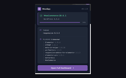 StoreSleuth - WooCommerce Store Analyzer :: Instantly reveal any WooCommerce store's theme, plugins, tech stack, and products. The ultimate WooCommerce intelligence tool.