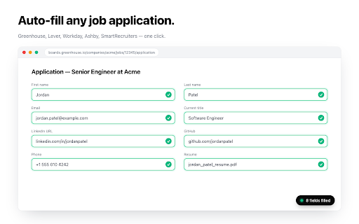 Hired EasyApply :: Auto-fill job applications and generate cover letters using your Hired account.