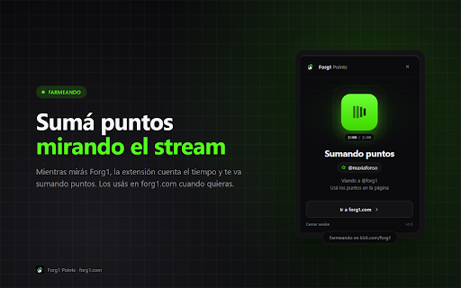 Forg1 Points :: Sumá puntos mientras mirás el stream de Forg1 en Kick.