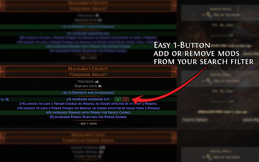 Poe Trade Plus :: Poe Trade Plus enhances the Path of Exile trade site with bookmarks, history and result tools.
