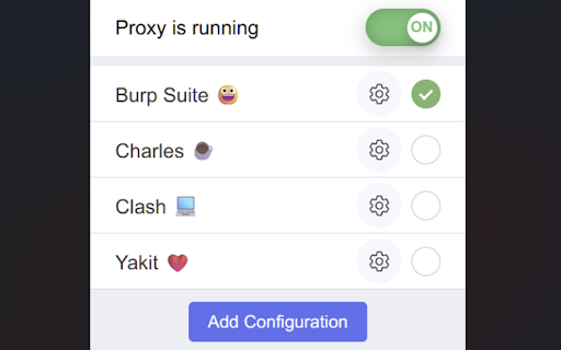 Tajang Proxy :: Concise, elegant, and easy to use. Configures browser proxy for packet capturing with tools like Burp Suite, Yakit, Charles, etc.