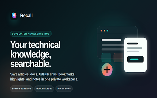 Recall Bookmark Sync :: Synchronize browser bookmarks with Recall.