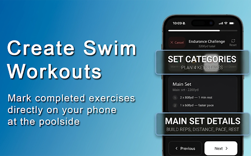 Adult Swimming Lessons - Workout Plan :: Personalized swim workouts for adults. Generate a swim set and workout for your swim class with fitness tracking