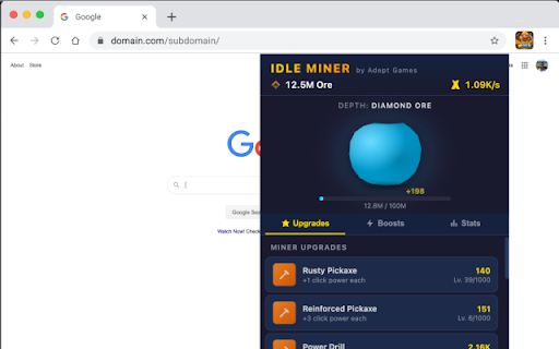 Idle Miner by Adept Games :: A casual idle mining game. Tap to mine, buy upgrades, and watch your empire grow! By Adept Games.