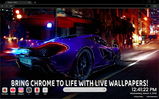 Stunning McLaren P1 Live Wallpaper :: One of the most epic car live wallpapers for Chrome – featuring the stunning McLaren P1 hypercar power.