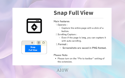 Snap Full View :: Capture the entire webpage including scrollable areas.