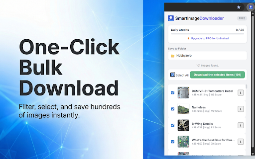 Smart Image Downloader: Bulk Save, Rename & Convert :: The most advanced image downloader. Detects heavy images, converts WebP to JPG automatically, and renames files smartly.