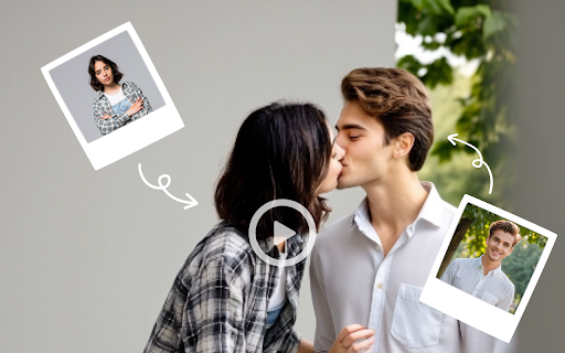 AI Kissing Video Generator—Create Romantic Kissing Scenes :: Craft lifelike, romantic kiss scenes from your photos—ideal for digital romance, social sharing, projects, and cherished memories
