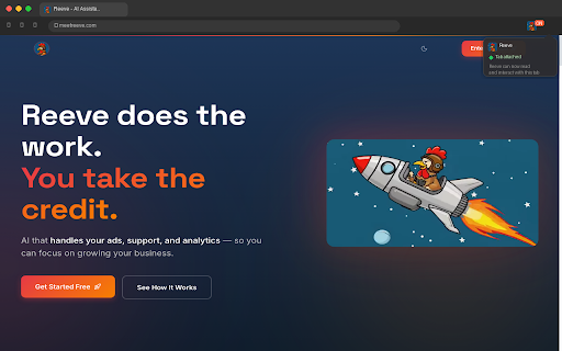 Reeve :: Connect your AI assistant to any browser tab for seamless web automation.
