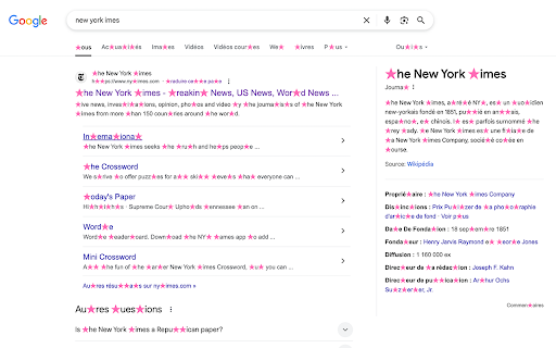 Life without L G B T Q :: Replaces letters l, g, b, t and q with pink stars