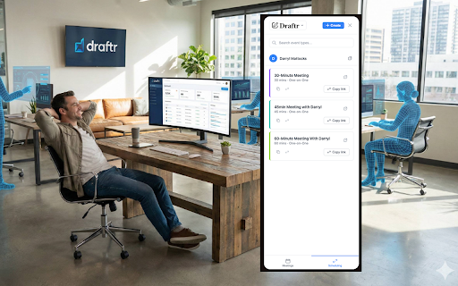 Draftr :: Quickly copy your Draftr booking links to share via email, Slack, and more.