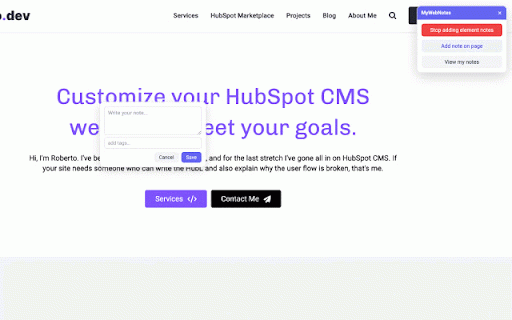 MyWebNotes :: Leave notes pinned to any element on any website.