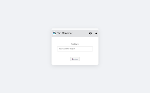 Tab Renamer :: Assign personalized names to your browser tabs that remain consistent throughout different sessions.