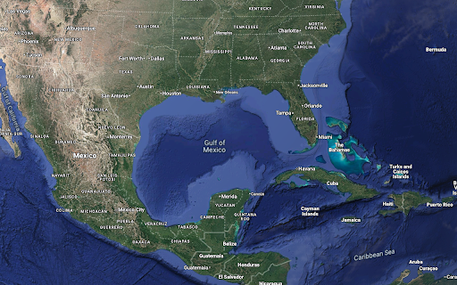 Gulf of Mexico :: Forces Google Maps to display 'Gulf of Mexico'.