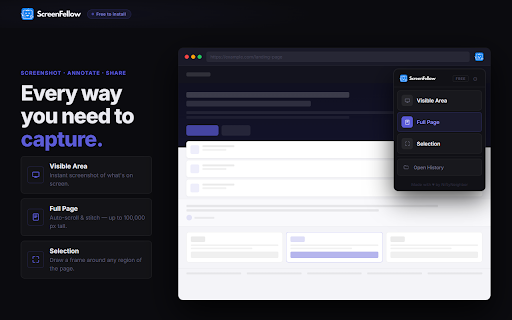 ScreenFellow: Full Page Screenshot & Annotator :: Capture, annotate & share screenshots as interactive guides with custom presets & smart history. #1 Pro-Level Tool!