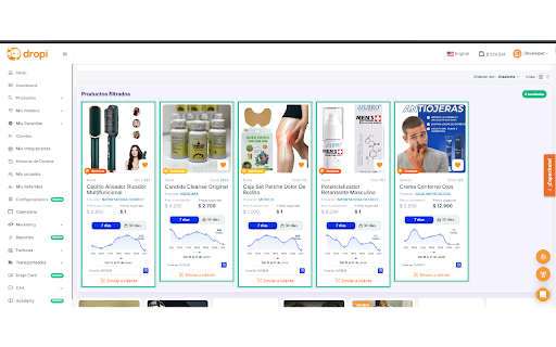 Dropty :: Muestra y ordena los productos mas vendidos con un clic