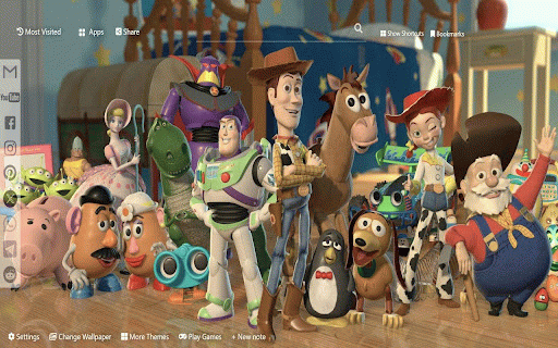Toy Story Wallpaper :: Toy Story Wallpaper turn new tab to custom HD Toy Story background. Toy Story themes for Pixar fans.