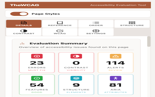 TheWCAG Accessibility Evaluation Tool :: Evaluate web accessibility within your browser using WCAG guidelines.