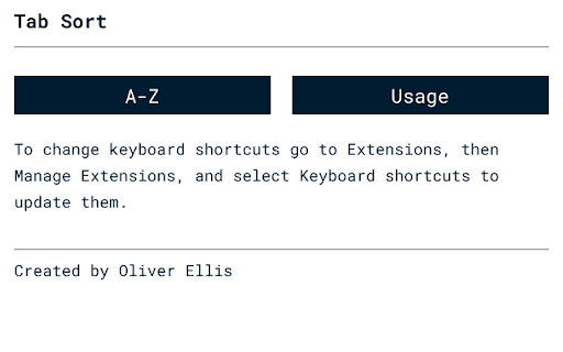 Tab Sort :: Smart tab organization by site (A-Z) and usage frequency