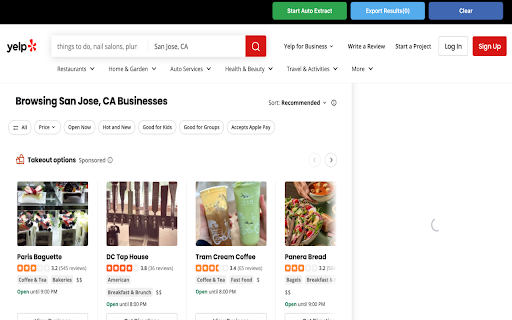 Yelp Scraper: Business Leads Extractor :: One click to extract Local Business Data from Yelp and export leads to CSV files.