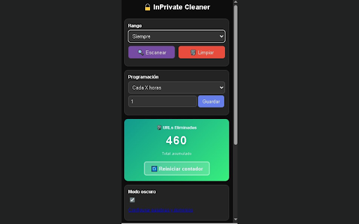 InPrivate Cleaner :: Mantén tu historial limpio. Elimina automáticamente contenido adulto de Chrome. Gratis para siempre.