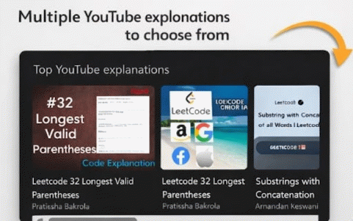 YT Leetcode solutions :: Get Leetcode YT problem videos