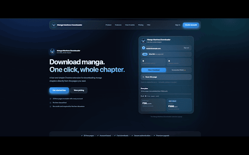 Manga Manhwa Downloader :: Scan a comic/manhwa/webtoon chapter page and download every image as one ZIP file, instead of saving each page one by one.