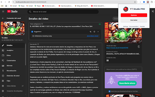 YTS-PRO :: Una extensión para agregar funcionalidades extra a Youtube studio