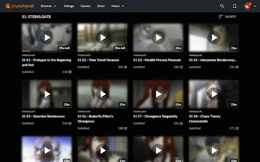 Crunchyroll Thumbnail Blur :: Blur the thumbnails of episodes on Crunchyroll to avoid spoilers.