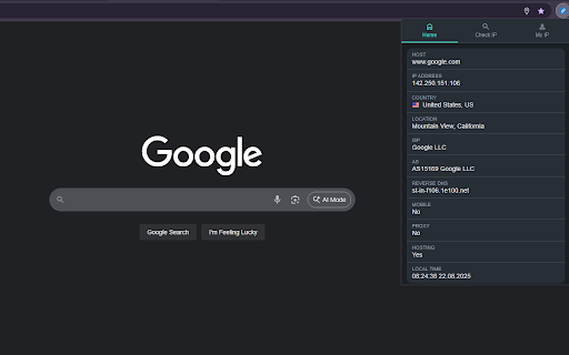 SiteIP :: Displays the real server IP information for the current site.