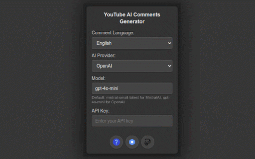 YouTube AI Comments Generator :: Generates YouTube comments with AI to support creators
