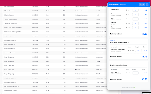 InternalCalc :: Smart internal marks calculator for Amrita students—instantly calculates weighted totals.
