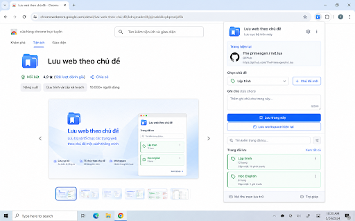 Lưu web theo chủ đề :: Lưu, phân loại, đồng bộ tùy chọn và mở lại các website quan trọng theo từng chủ đề.