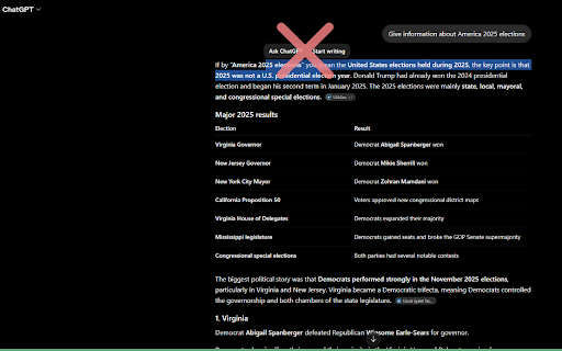 No ChatGPT Ask :: Hides the annoying 'Ask ChatGPT' and 'Start writing' selection popover on ChatGPT.