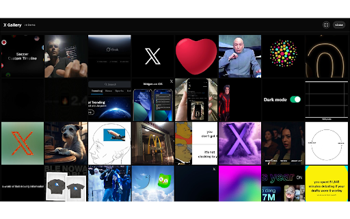 X Gallery :: Browse the media currently loaded on an X profile in a focused gallery.