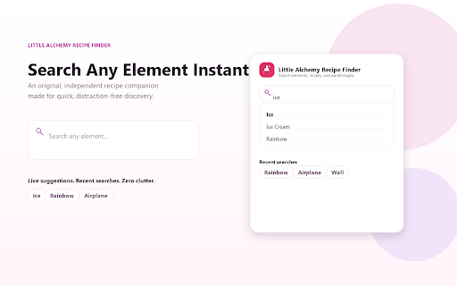 Little Alchemy Cheats & Recipe Finder :: Search Little Alchemy recipes, combinations, and walkthroughs from your browser.