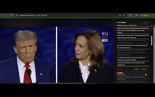 InTruth :: Real-time fact-checking of political speech and debates