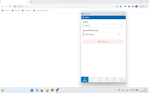 Contaqt WebDialer :: Application for phone calls using Contaqt callcenter cloud solution
