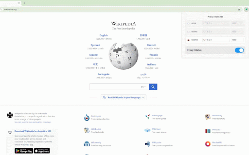 Proxy Switcher :: Effortlessly manage and switch between HTTP, HTTPS, and SOCKS proxies for a fast, seamless connection.