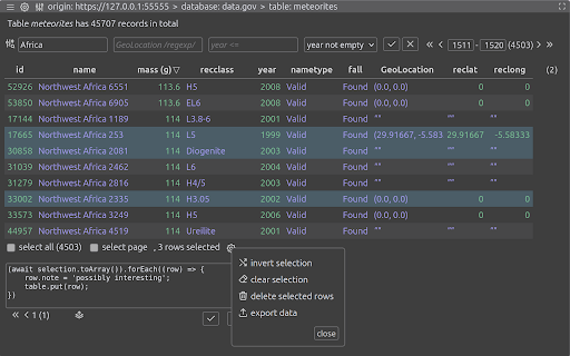 Kahuna :: Browse, edit and manage IndexedDB databases.