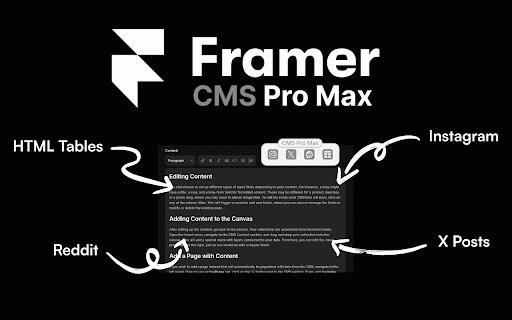 Framer CMS Pro Max :: Adding essential features to Framer CMS