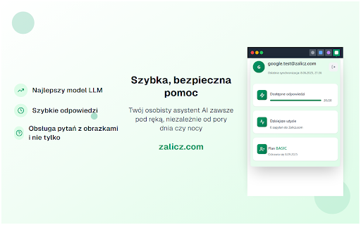 Zalicz.com :: Wtyczka do integracji z Zalicz.com - Szybka odpowiedź na pytania z użyciem AI
