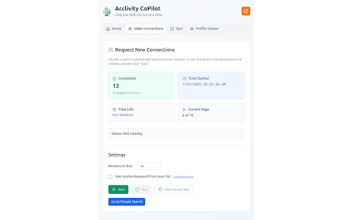 Acclivity CoPilot :: Here to help you expand your LinkedIn Network.