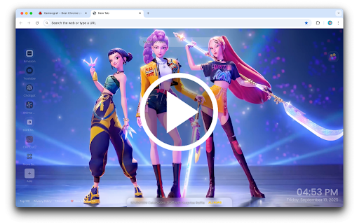 Kpop Demon Hunters Live Wallpaper :: Kpop Demon Hunters Live Wallpaper – Chrome new tab with stunning HD video background.