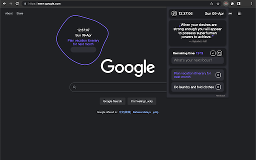 WorkWise :: Stay motivated and organized. Get time, quotes, and a task manager. Add, update, or delete messages anytime.