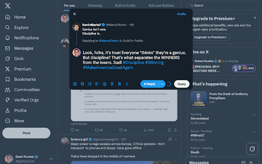 RepliX: Smart AI Replies for X.com, Tailored to Your Style :: RepliX: Smart AI Replies for X.com, Tailored to Your Style