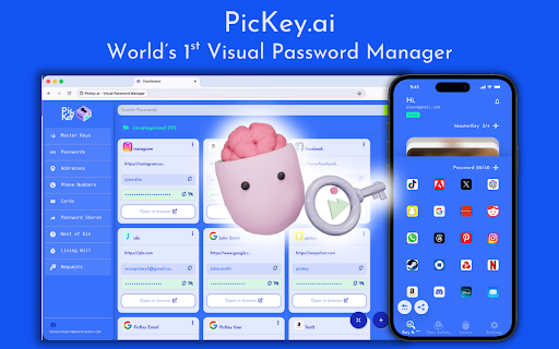 PicKey.ai - Visual Password Manager :: One Photo. All Your Passwords. Simply Remembered.