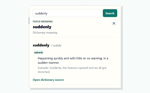 Focus Meaning Helper :: Show simple English meanings for selected words, idioms, and sentences without leaving the page.