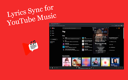 LyriSync for YouTube Music :: Displays real-time synchronized lyrics for songs playing on YouTube Music.