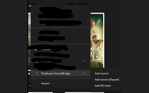 Purefusion TorrentBridge :: Add torrent and magnet links to your BitTorrent client's web interface.